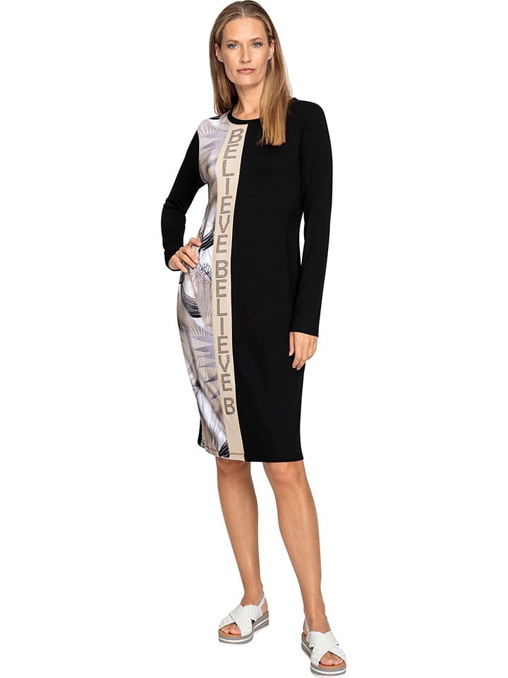 Heine Sukienka w kolorze czarno-kremowym rozmiar: 34