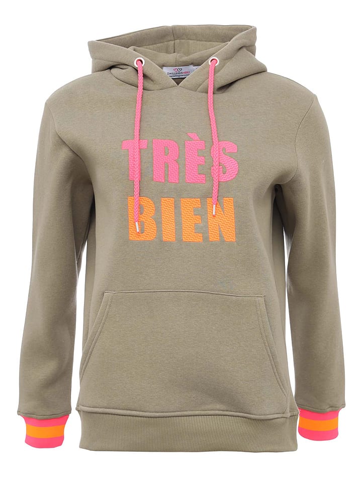 Zwillingsherz Bluza "Keira" w kolorze khaki rozmiar: S/M