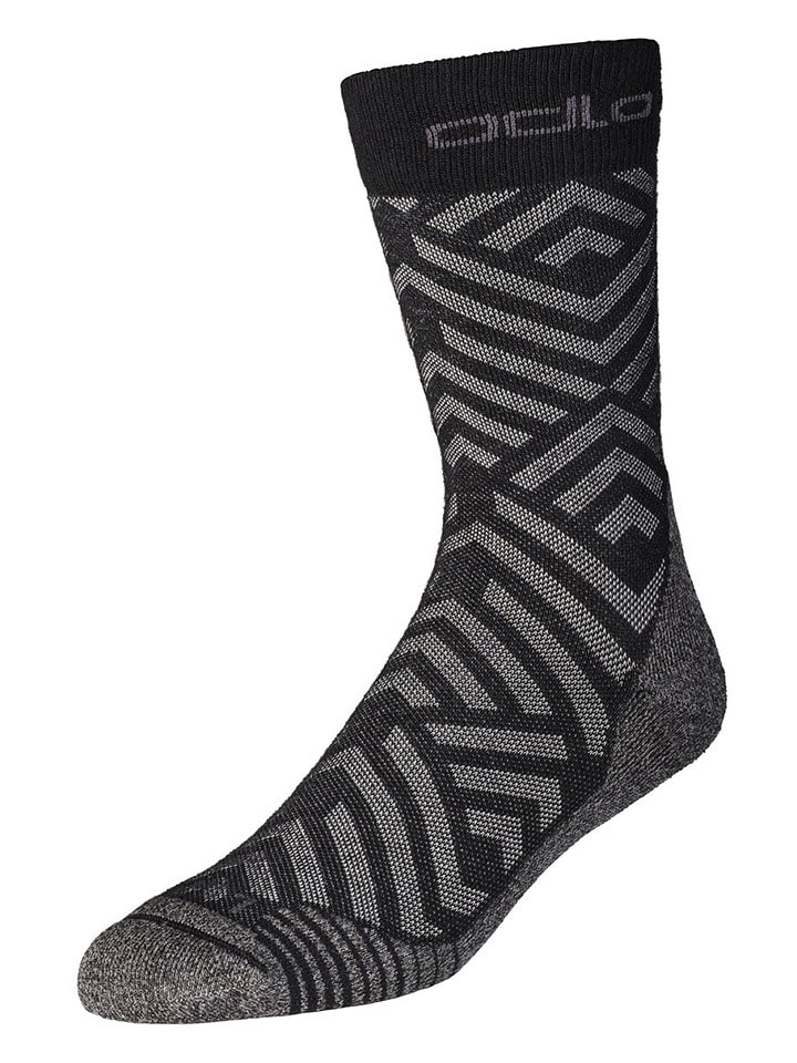 Odlo Skarpety funkcyjne "Ceramicool Hike" w kolorze czarno-szarym rozmiar: 39-41