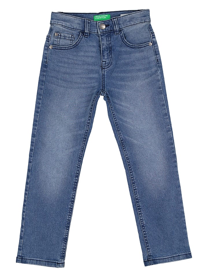 Benetton Dżinsy - Regular fit - w kolorze niebieskim rozmiar: 160
