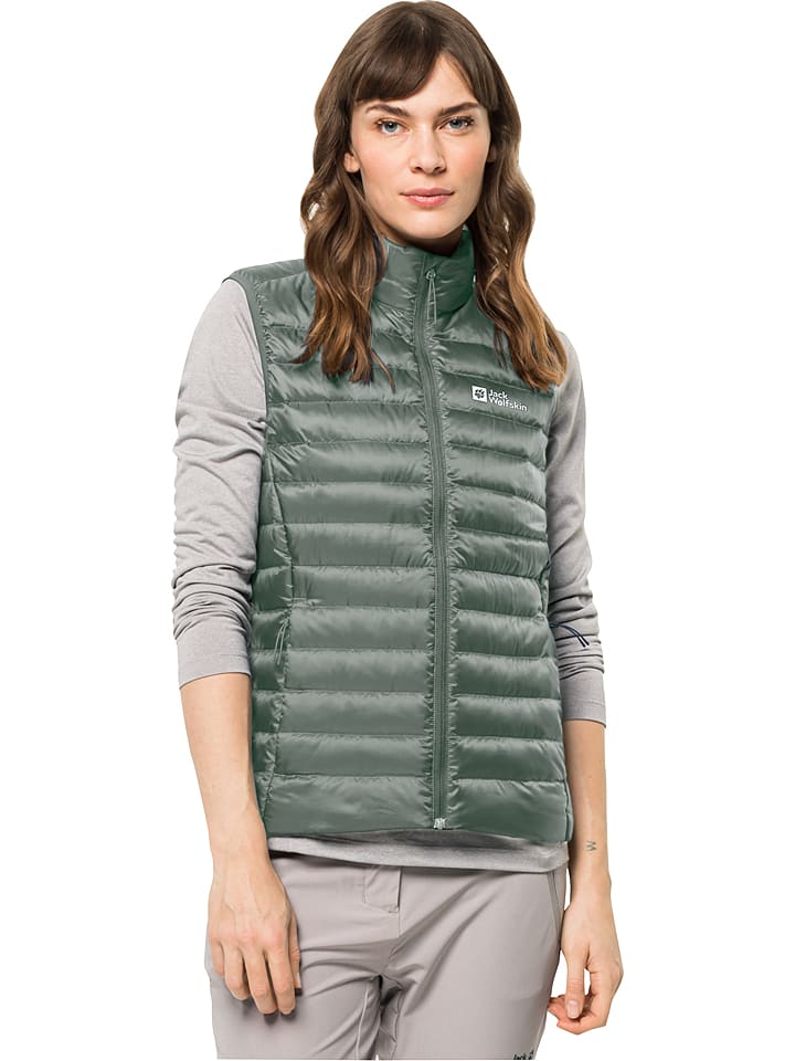 Jack Wolfskin Kamizelka puchowa "Pack & Go" w kolorze zielonym rozmiar: S