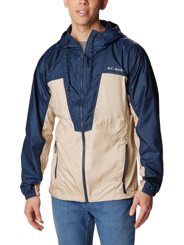 Columbia Kurtka przeciwwiatrowa "Trail Traveler" w kolorze granatowo-beżowym rozmiar: XL