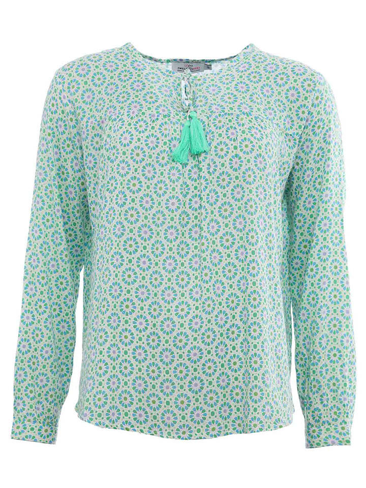 Zwillingsherz Bluzka "Liselotte" w kolorze zielonym rozmiar: L/XL