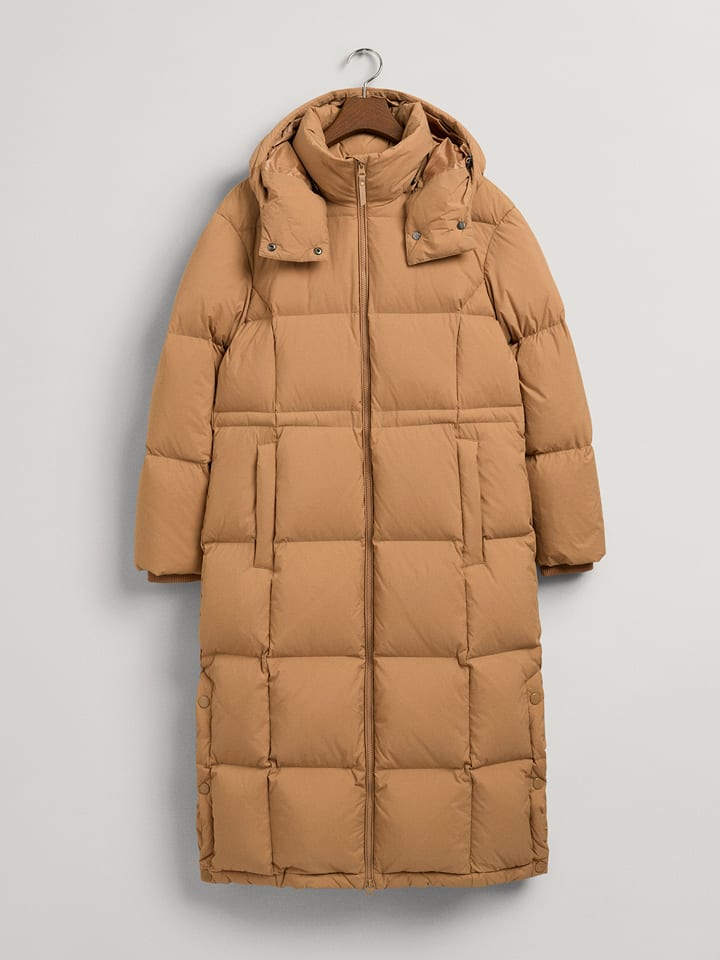 Płaszcz puchowy w kolorze jasnobrązowym