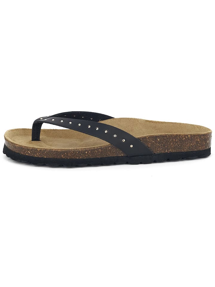 BABUNKERS Family Skórzane japonki w kolorze czarnym rozmiar: 42