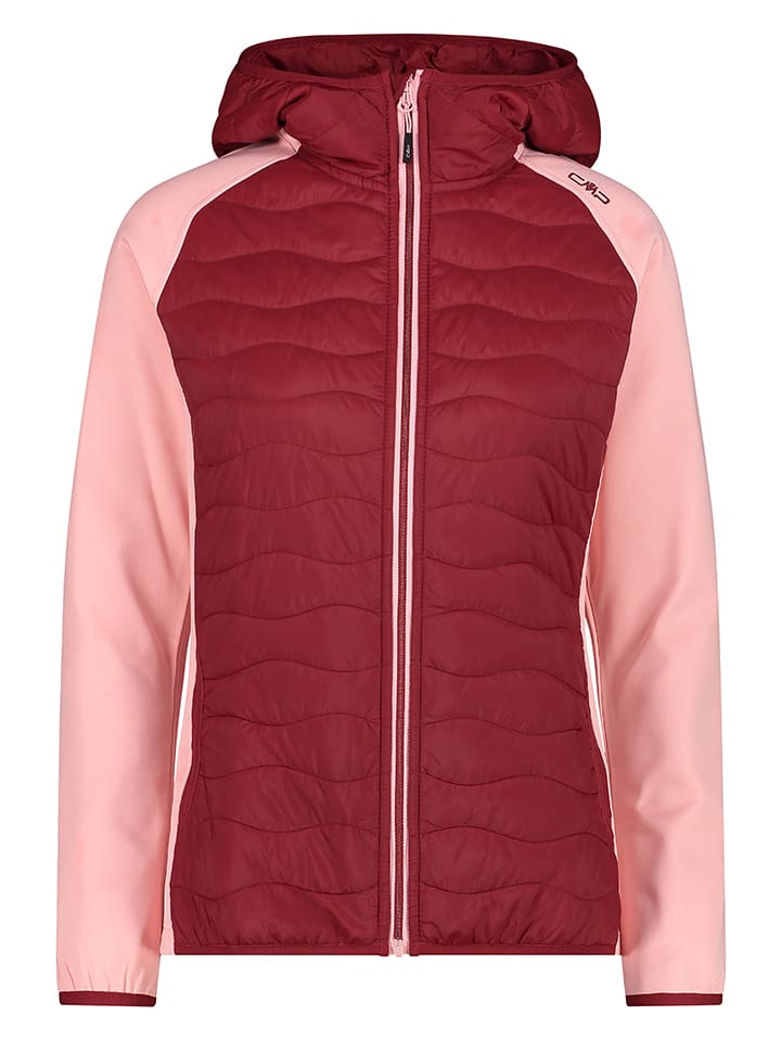 Kurtka hybrydowa w kolorze różowo-czerwonym