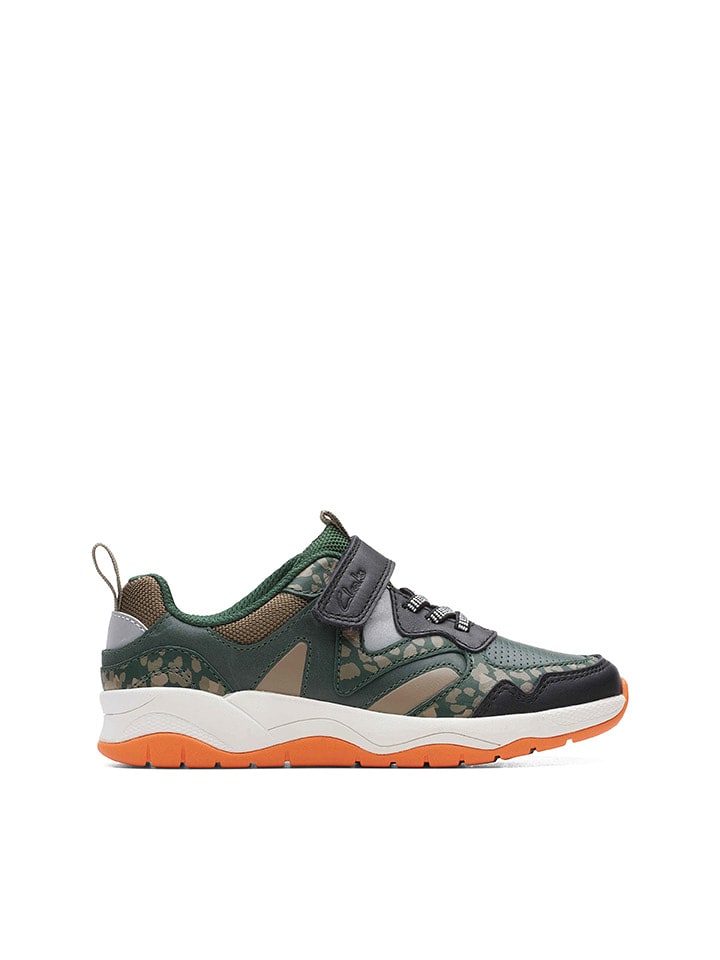 Clarks Skórzane sneakersy w kolorze khaki rozmiar: 27,5