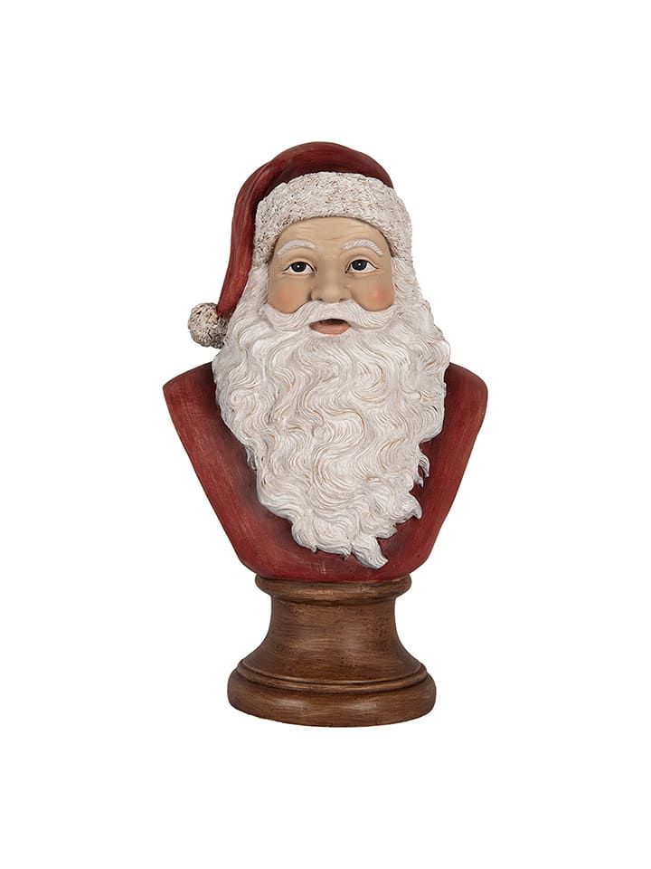 Clayre & Eef Figurka dekoracyjna w kolorze biało-czerwonym - 18 x 30 x 12 cm rozmiar: onesize