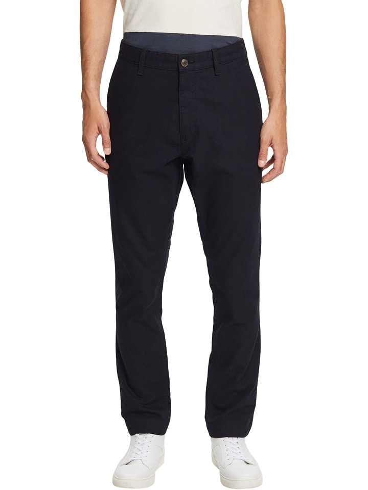 ESPRIT Spodnie chino w kolorze granatowym rozmiar: W33/L32