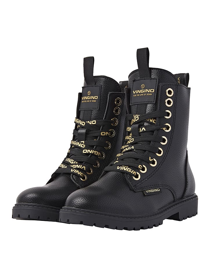 Vingino Botki "Eva" w kolorze czarnym rozmiar: 34