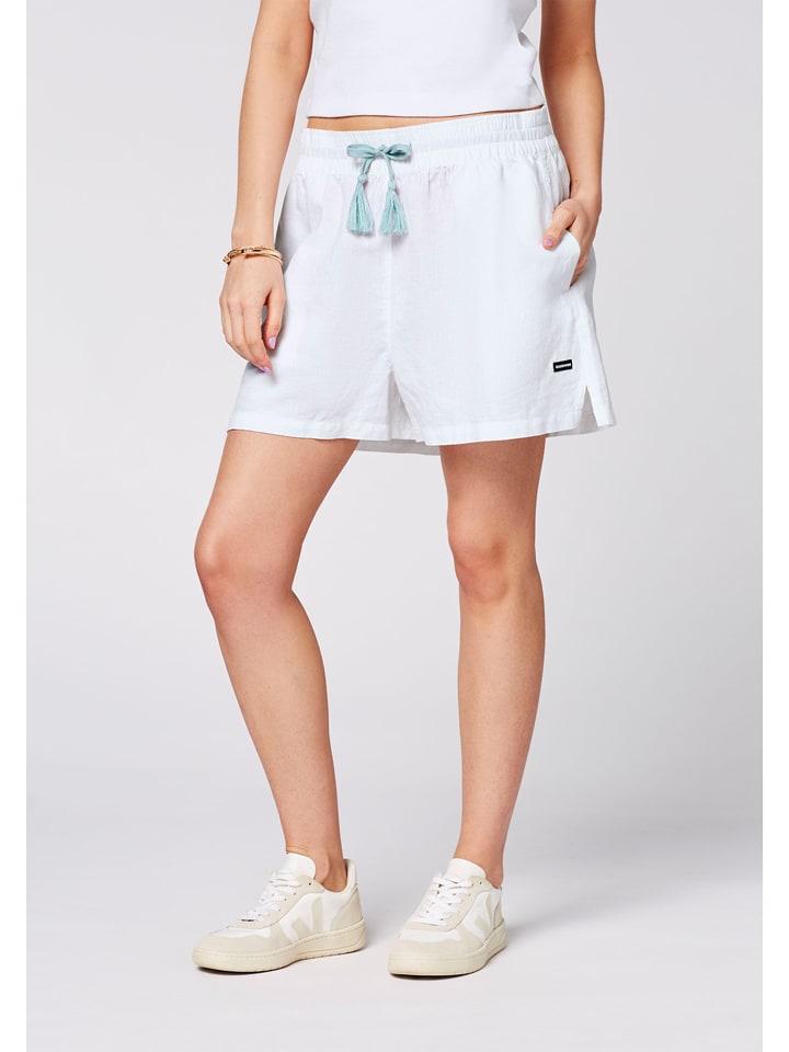 Chiemsee Lniane szorty "Toulon" w kolorze białym rozmiar: XL