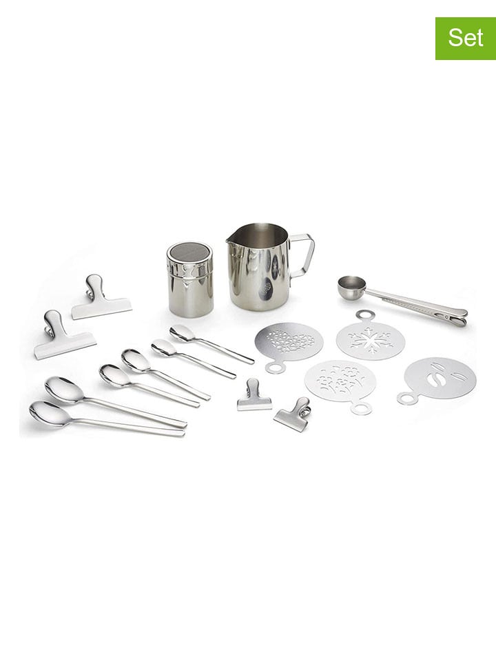 Echtwerk 23-częściowy zestaw w kolorze srebrnym do kawy rozmiar: onesize