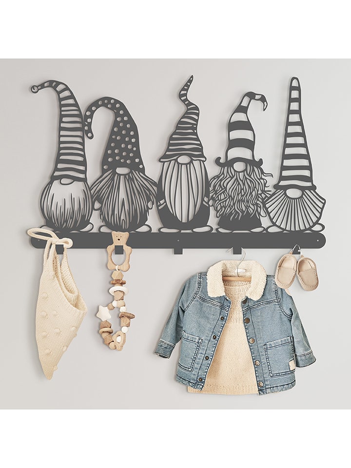 Woody Kids Wieszak ścienny w kolorze szarym - dł. 85 x 50 cm rozmiar: onesize