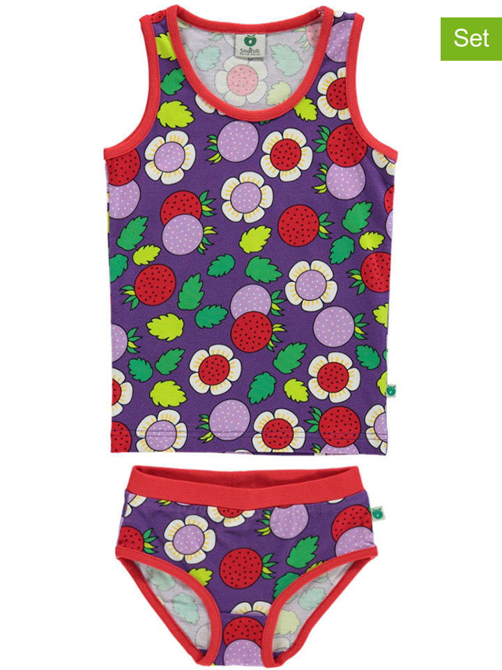 Småfolk 2-częściowy zestaw bielizny w kolorze fioletowym rozmiar: 146/152