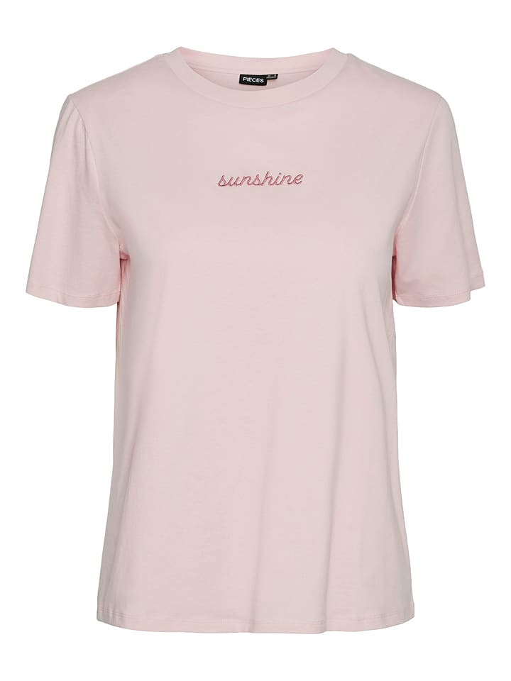 Pieces Koszulka w kolorze jasnoróżowym rozmiar: M