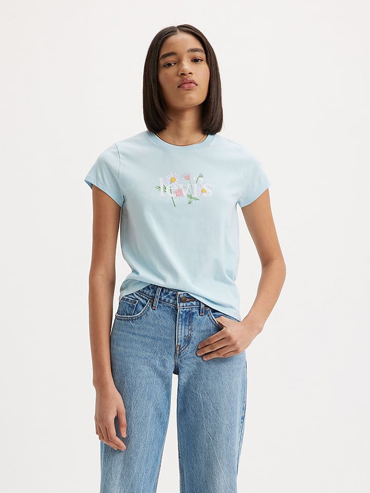 Levi´s Koszulka "Graphic Authentic" w kolorze błękitnym rozmiar: XL