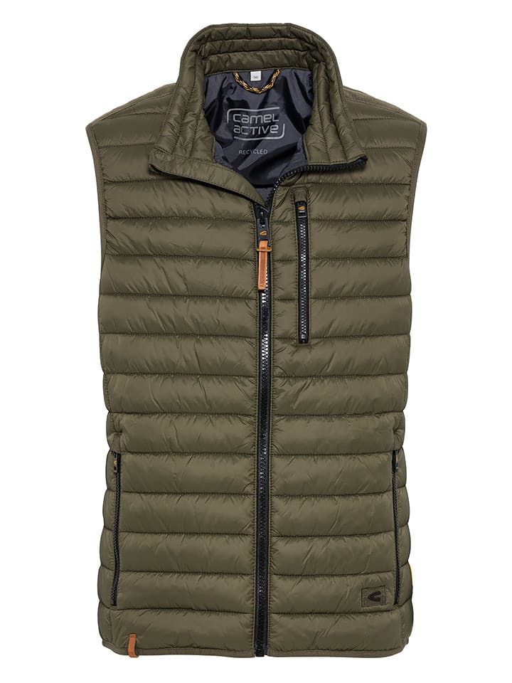 Camel Active Kamizelka pikowana w kolorze khaki rozmiar: 60