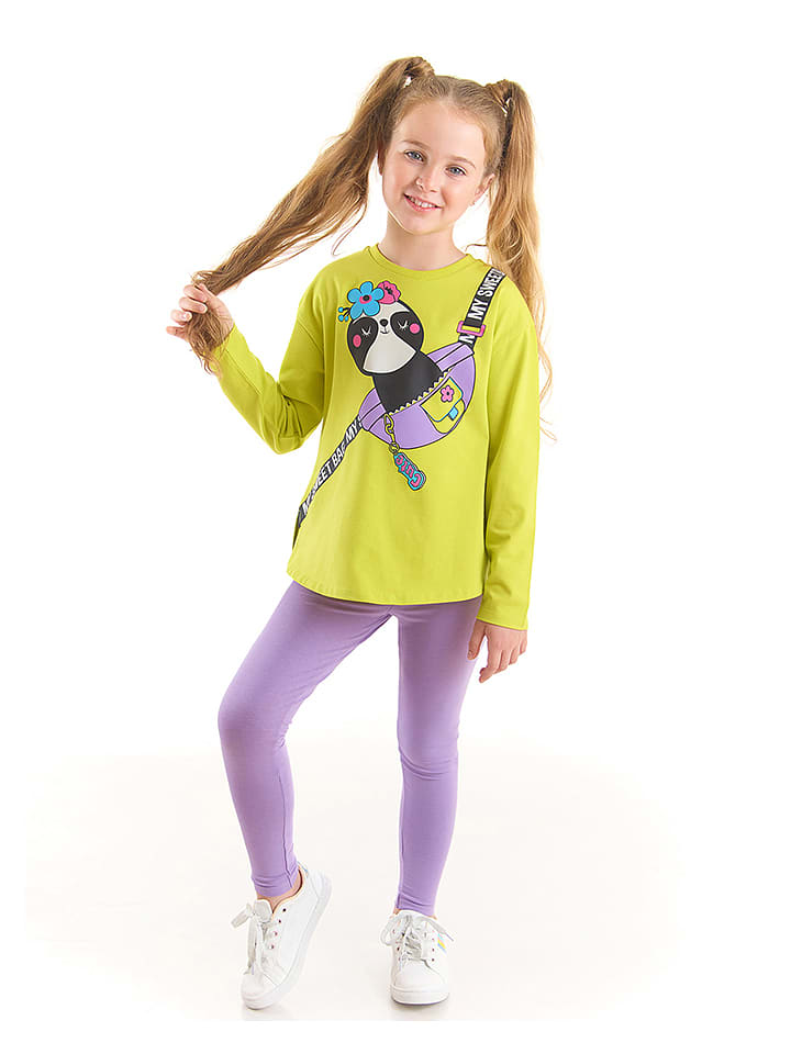 Denokids 2-częściowy zestaw "Trendy" w kolorze żółto-fioletowym rozmiar: 98