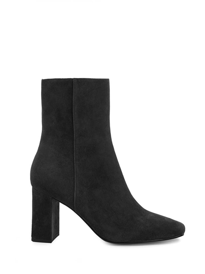 Skórzane botki w kolorze czarnym