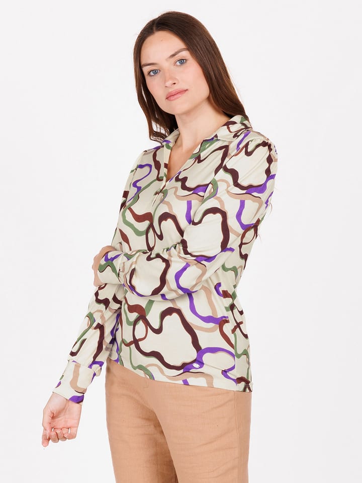 KEY LARGO Bluzka "Cobra" w kolorze kremowym ze wzorem rozmiar: XL