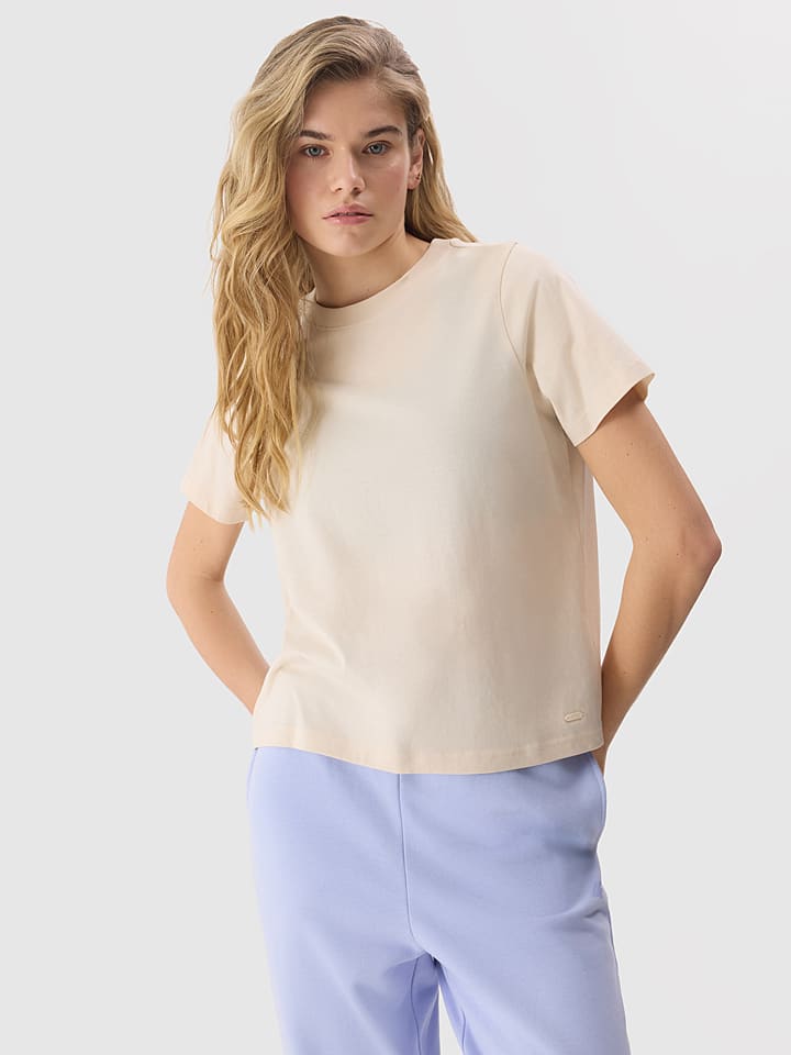 4F Koszulka w kolorze beżowym rozmiar: L