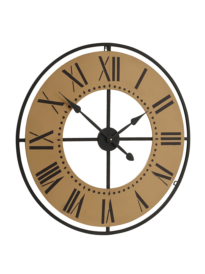 Zegar ścienny w kolorze złotym - Ø 76 cm