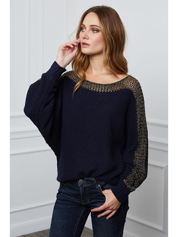 Sweter "Serena" w kolorze granatowym