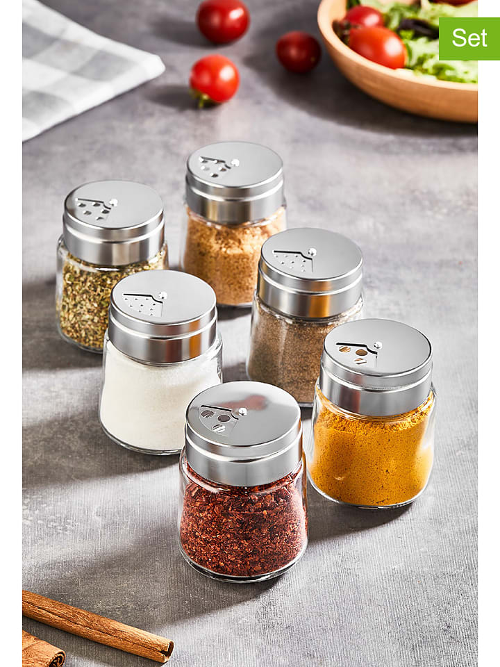 Violeta Home Pojemniki (6 szt.) na przyprawy - wys. 8 x Ø 5,5 cm rozmiar: onesize
