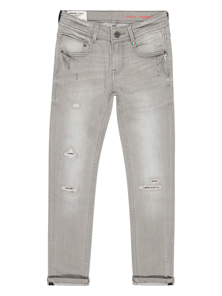 Vingino Dżinsy "Anzio" - Skinny fit - w kolorze jasnoszarym rozmiar: 176