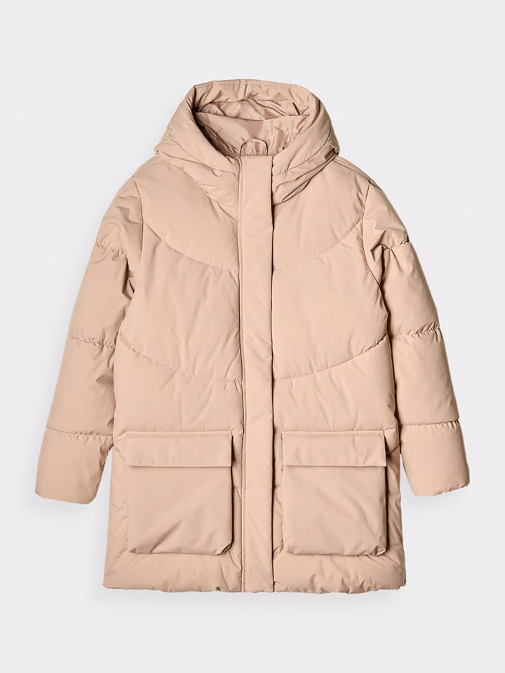 4F Kurtka puchowa w kolorze beżowym rozmiar: M