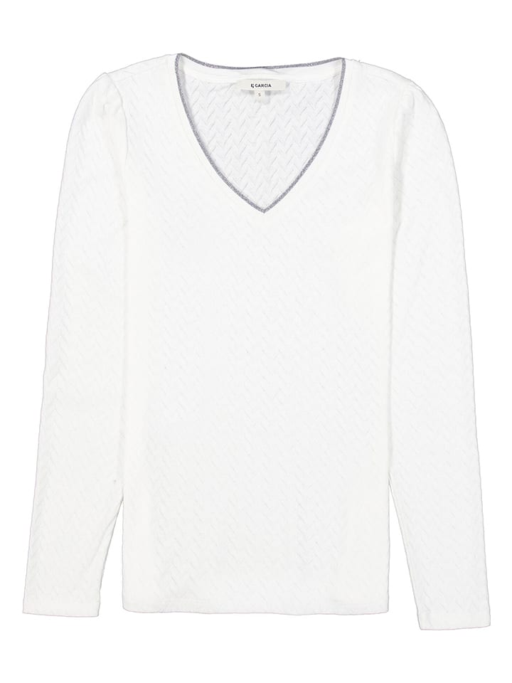 Garcia Sweter w kolorze białym rozmiar: L