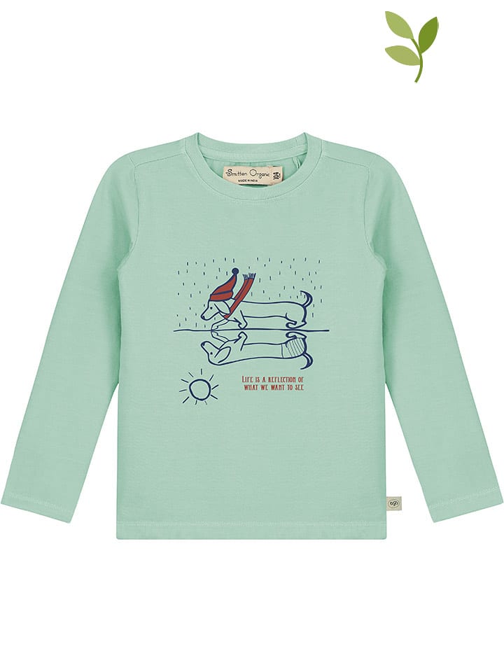 Smitten Organic Koszulka w kolorze miętowym rozmiar: 134/140