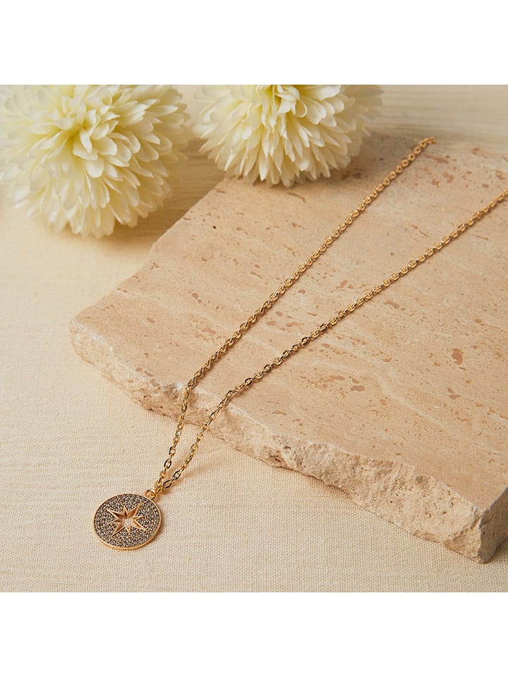 LUNAMOVAS Pozłacany naszyjnik z zawieszką - dł. 41 cm rozmiar: onesize