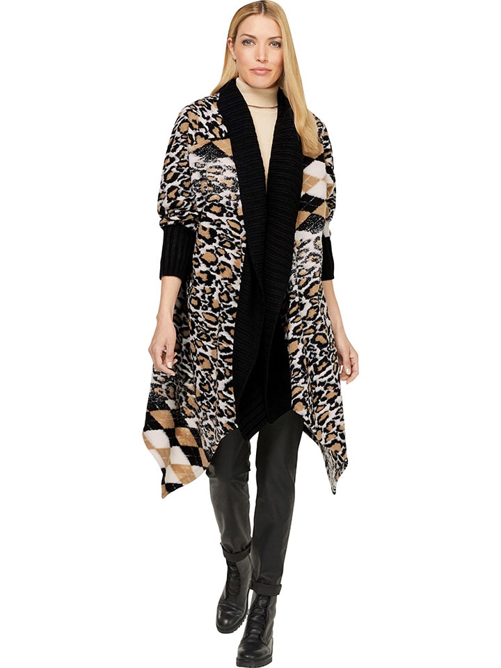 Heine Kardigan w kolorze czarno-kremowo-beżowym rozmiar: 44/46