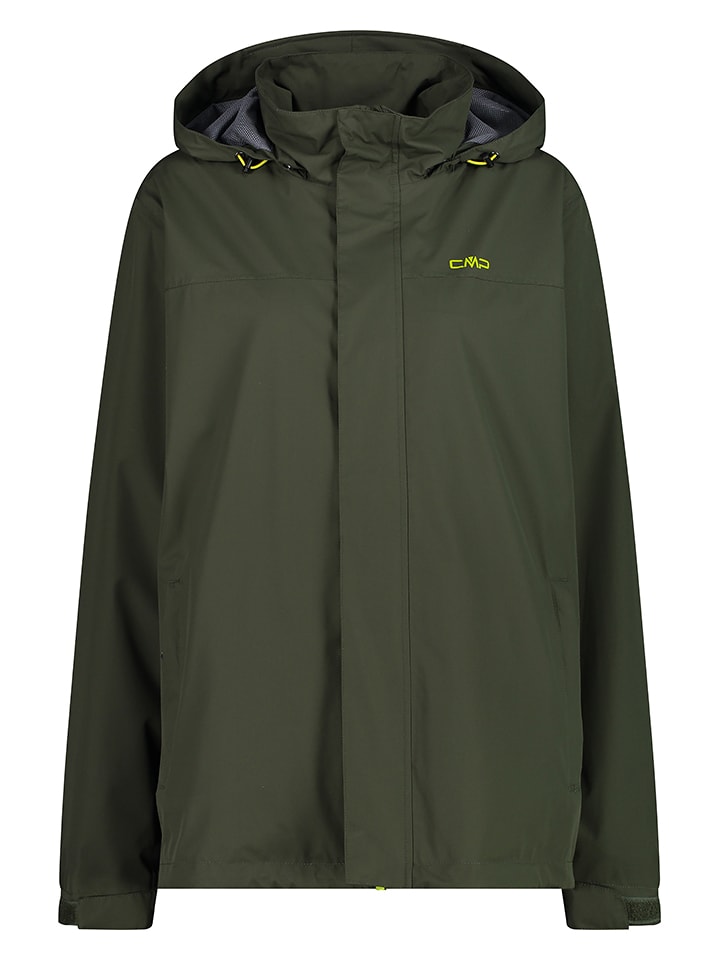 Kurtka przeciwdeszczowa w kolorze ciemnozielonym