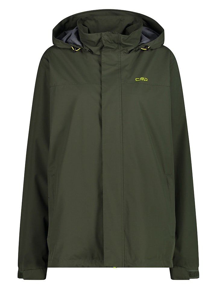 Kurtka przeciwdeszczowa w kolorze ciemnozielonym