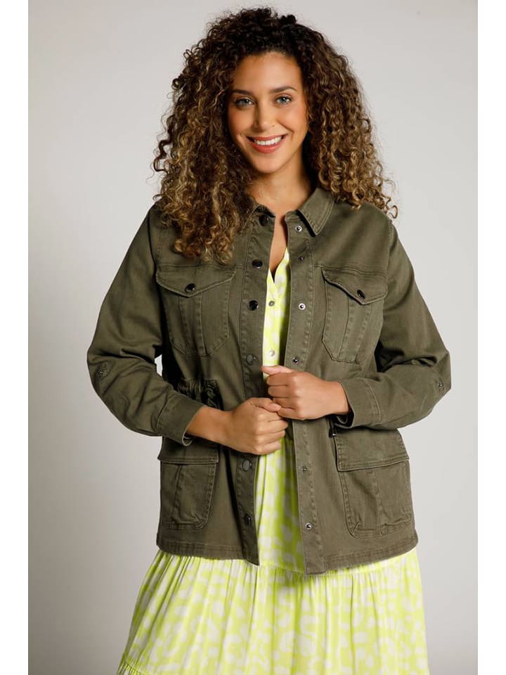 Ulla Popken Kurtka przejściowa w kolorze khaki rozmiar: 46/48