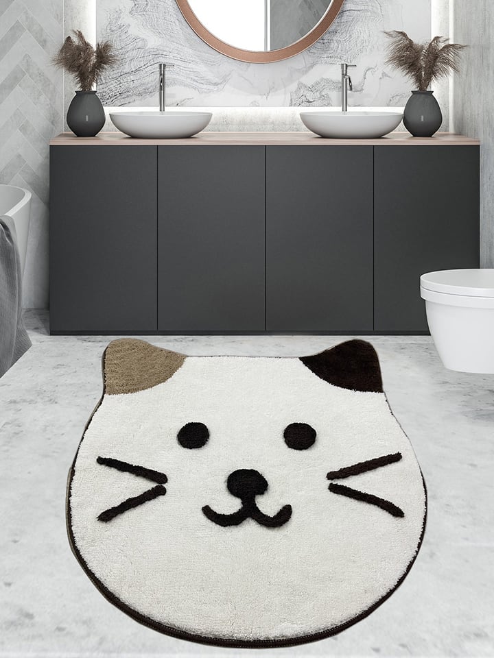 Colourful Cotton Dywanik łazienkowy w kolorze białym rozmiar: 90 cm