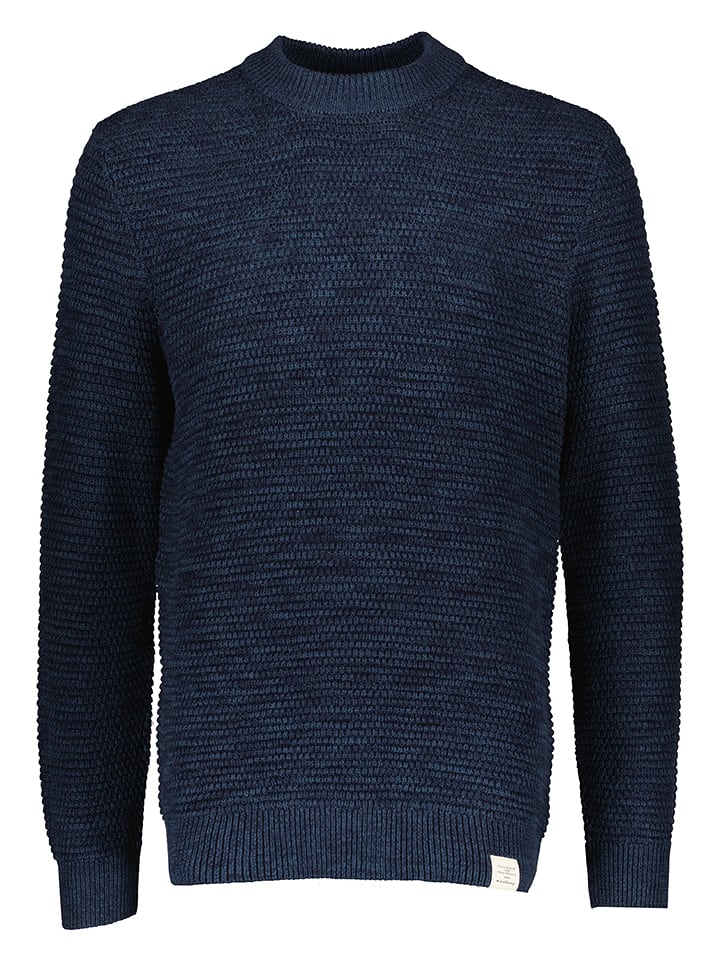 Mustang Sweter "Emil" w kolorze granatowym rozmiar: L