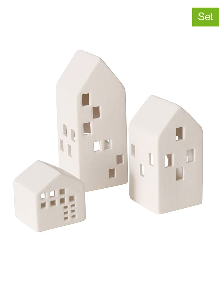 Boltze Świeczniki (3 szt.) "Home w kolorze białym rozmiar: onesize