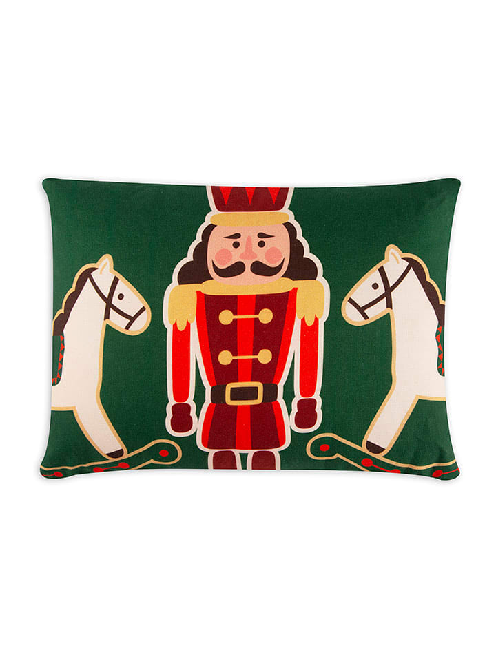 Trendy Kitchen by EXCÉLSA Poduszka "Vintage Christmas" w kolorze zielono-czerwonym - 40 x 50 cm rozmiar: onesize