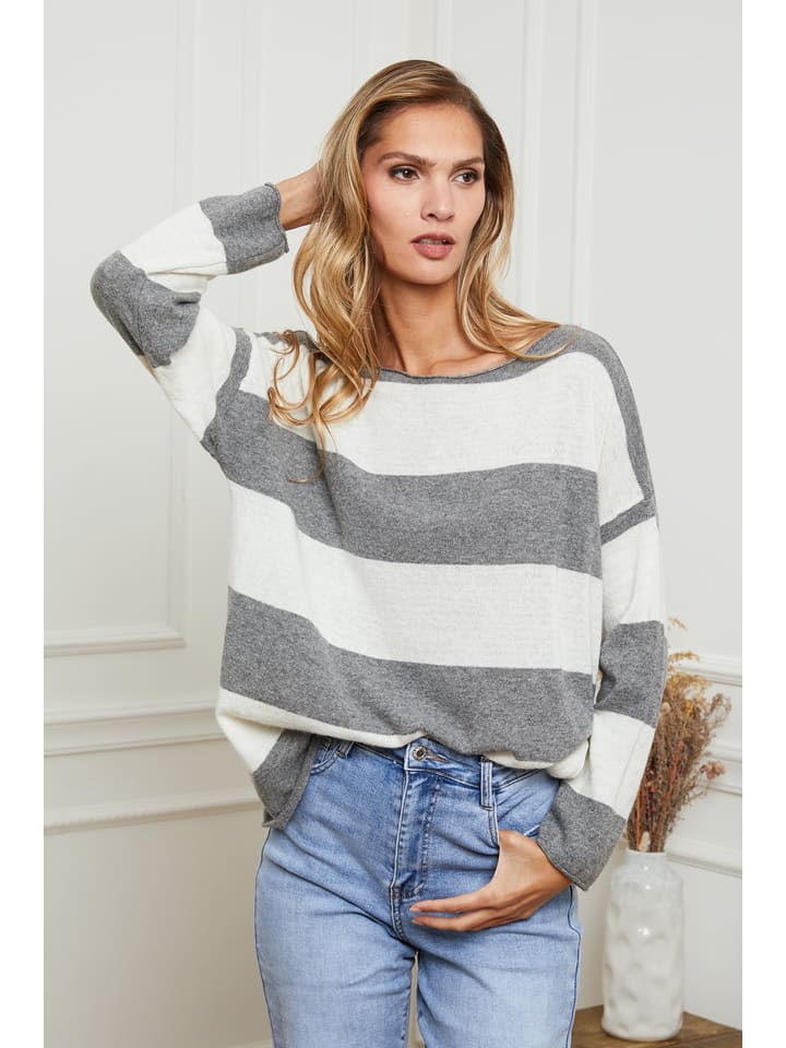 Joséfine Sweter "Fidele" w kolorze szarym rozmiar: L