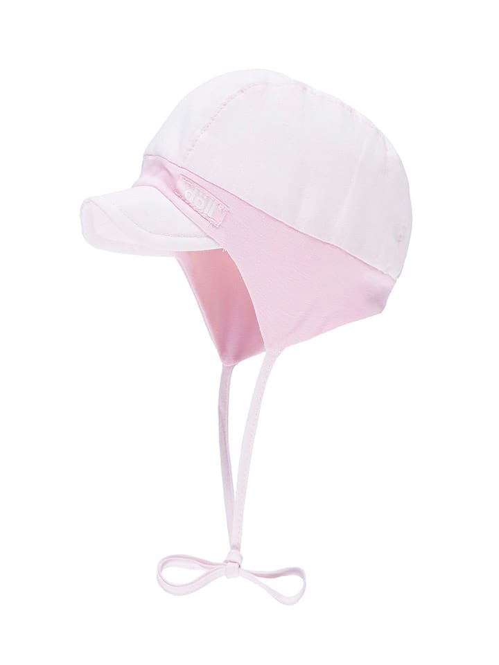 Czapka w kolorze jasnoróżowym z daszkiem