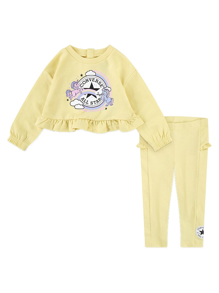 Converse 2-częściowy zestaw w kolorze żółtym rozmiar: 110/116