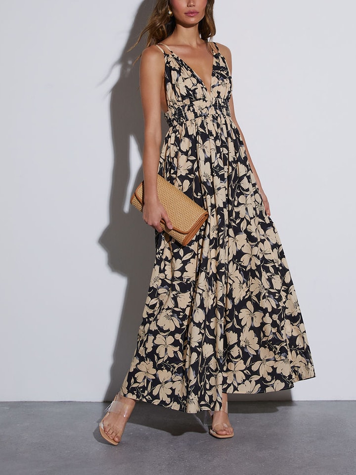 Milan Kiss Sukienka w kolorze czarno-kremowym rozmiar: XL