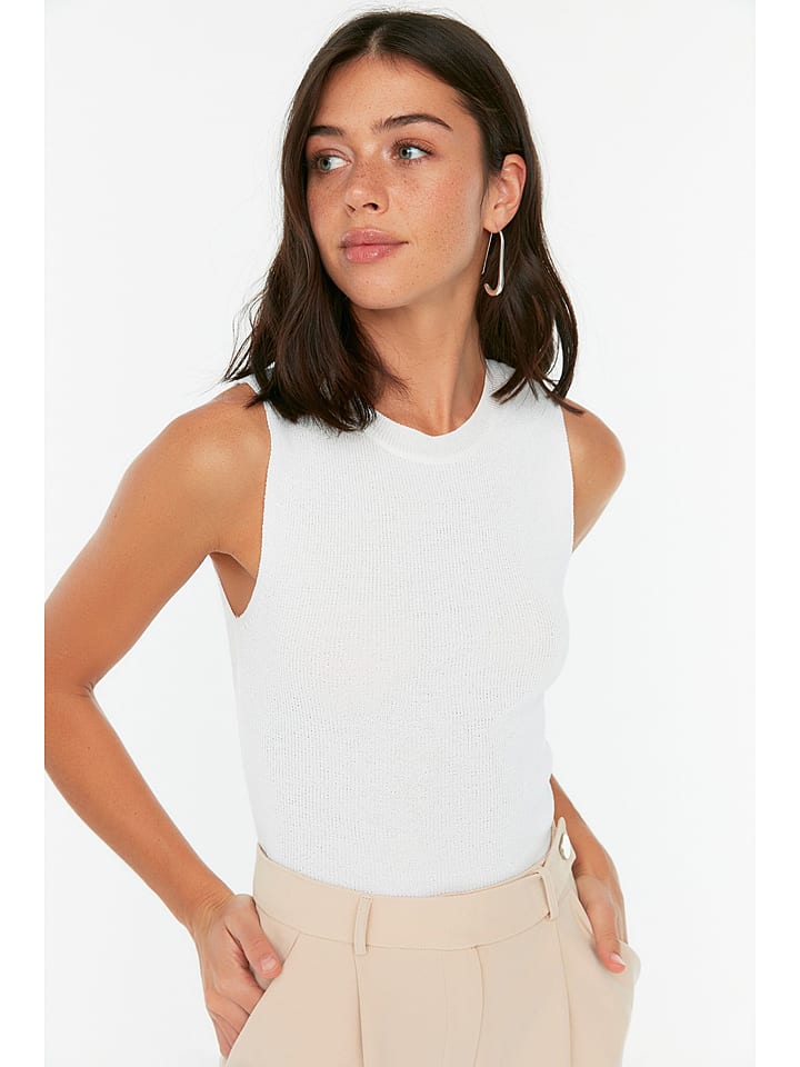 trendyol Top w kolorze białym rozmiar: M