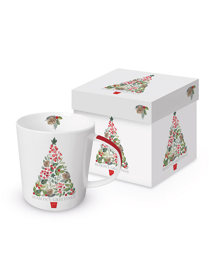 ppd Kubek jumbo "Merry Greetings" w kolorze białym - 350 ml rozmiar: onesize