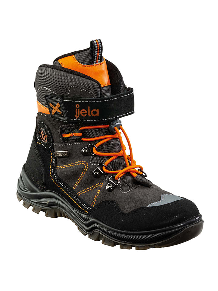 Jela shoes Skórzane botki zimowe "Odin-Tex" w kolorze szarym rozmiar: 37