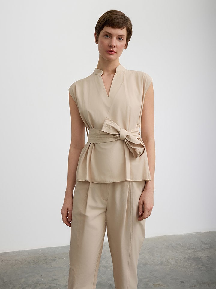 BGN Bluzka w kolorze beżowym rozmiar: 40