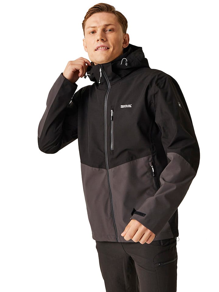 Regatta Kurtka przeciwdeszczowa "Bosfield II" w kolorze czarno-antracytowym rozmiar: M